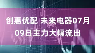创惠优配 未来电器07月09日主力大幅流出