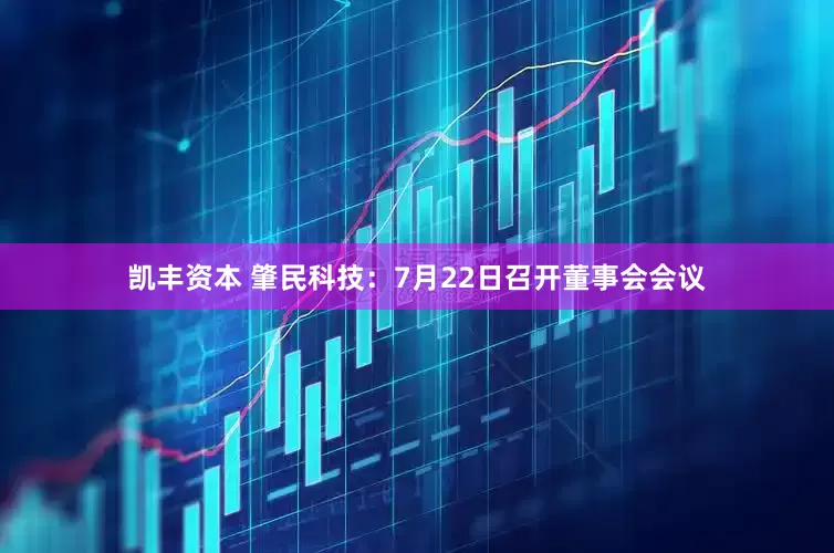 凯丰资本 肇民科技：7月22日召开董事会会议